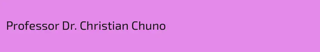 Professor Dr. Christian Chuno
